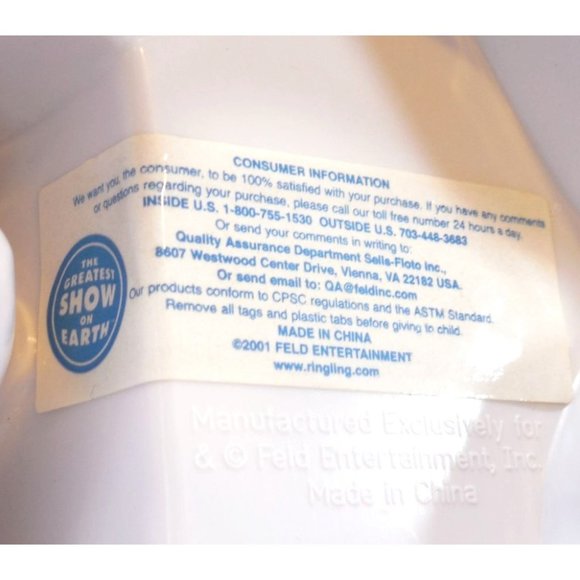 Ringling Bros and Barnum & Bailey Circus White Tiger Plastic Souvenir Mug /Stein - Picture 8 of 8